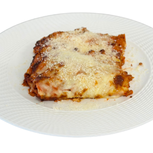 Lasagne Bolognese met verse mozzarella en bechamel